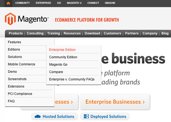 Magento Development Shifts to Enterprise