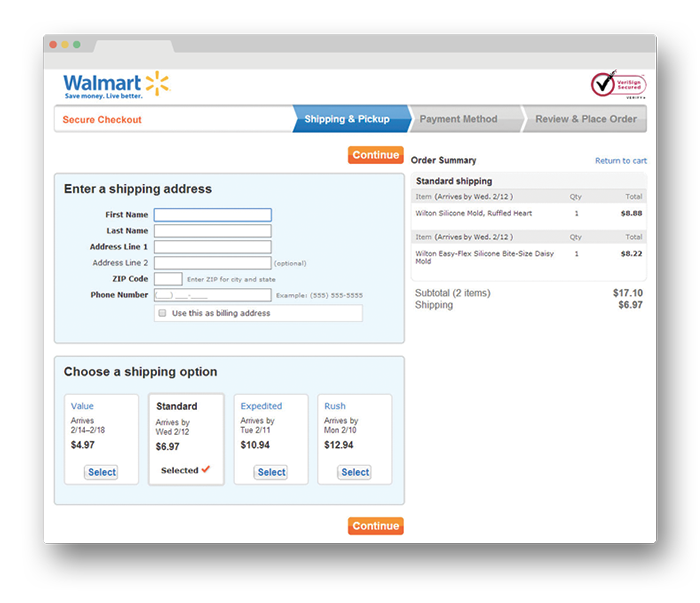 Walmart Secure Checkout 