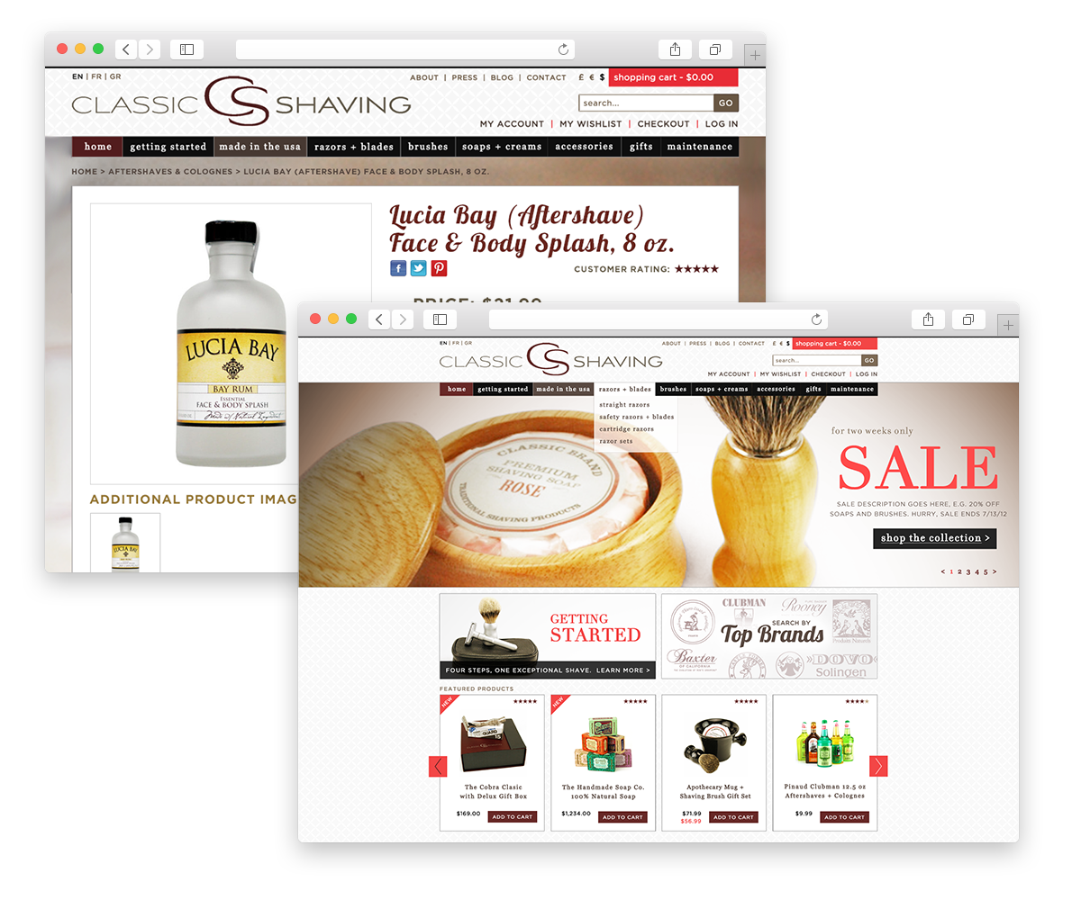 Classic Shaving Case Study Modern Web Design